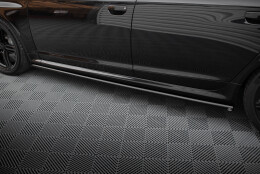 Seitenschweller Ansatz Cup Leisten V.2 passend für Audi RS6 Avant C6 schwarz Hochglanz
