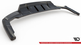 Mittlerer Cup Diffusor Heck Ansatz DTM Look für Audi Q5 S-Line SUV Mk2 Facelift schwarz Hochglanz