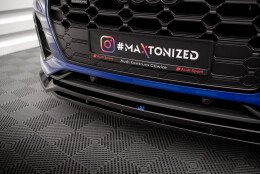 Cup Spoilerlippe Front Ansatz V.1 passend für Audi SQ5 / Q5 S-Line SUV / Sportback Mk2 Facelift schwarz Hochglanz