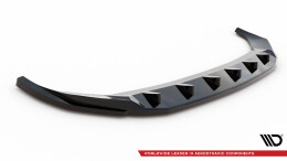 Cup Spoilerlippe Front Ansatz V.2 passend für Audi SQ5 / Q5 S-Line SUV / Sportback Mk2 Facelift schwarz Hochglanz