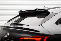 Oberer Heck Spoiler Aufsatz Abrisskante passend für Audi SQ5 / Q5 S-Line Sportback Mk2 FL schwarz Hochglanz