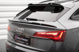 Unterer Heck Spoiler Aufsatz Abrisskante für Audi SQ5 Sportback Mk2 Facelift schwarz Hochglanz