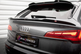 Unterer Heck Spoiler Aufsatz Abrisskante passend für Audi SQ5 / Q5 S-Line Sportback Mk2 Facelift schwarz Hochglanz