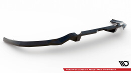 Mittlerer Cup Diffusor Heck Ansatz DTM Look passend für Audi SQ5 / Q5 S-Line Sportback Mk2 Facelift schwarz Hochglanz