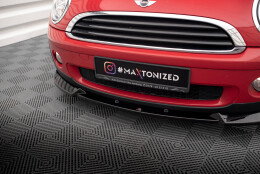 Cup Spoilerlippe Front Ansatz passend für Mini One R56 schwarz Hochglanz
