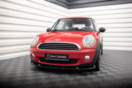 Cup Spoilerlippe Front Ansatz passend für Mini One R56 schwarz Hochglanz