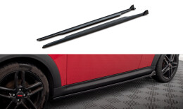 Seitenschweller Ansatz Cup Leisten passend für Mini One R56 schwarz Hochglanz