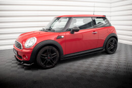 Seitenschweller Ansatz Cup Leisten passend für Mini One R56 schwarz Hochglanz