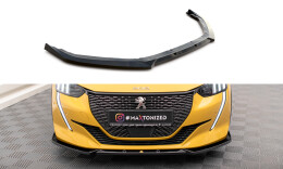 Cup Spoilerlippe Front Ansatz V.1 passend für Peugeot 208 GT Mk2 schwarz Hochglanz