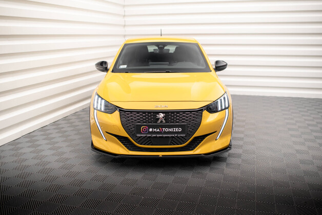 Cup Spoilerlippe Front Ansatz V.2 passend für Peugeot 208 GT Mk2 schwarz Hochglanz