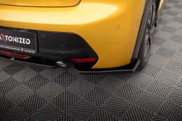 Heck Ansatz Flaps Diffusor passend für Peugeot 208 GT Mk2 schwarz Hochglanz