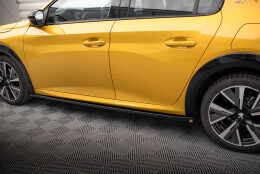 Seitenschweller Ansatz Cup Leisten passend für Peugeot 208 GT Mk2 schwarz Hochglanz