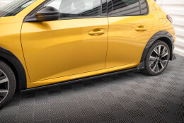 Seitenschweller Ansatz Cup Leisten + Flaps passend für Peugeot 208 GT Mk2