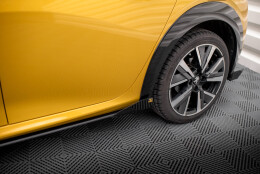 Street Pro Seitenschweller Ansatz Cup Leisten passend für Peugeot 208 GT Mk2 SCHWARZ+ HOCHGLANZ FLAPS