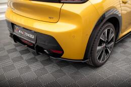 Street Pro Heck Ansatz Flaps Diffusor für Peugeot 208 GT Mk2 SCHWARZ