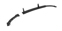 Street Pro Heck Ansatz Flaps Diffusor passend für Peugeot 208 GT Mk2 SCHWARZ