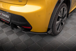 Street Pro Heck Ansatz Flaps Diffusor passend für Peugeot 208 GT Mk2 SCHWARZ+ HOCHGLANZ FLAPS