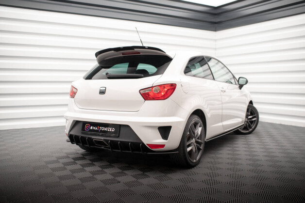 Street Pro Heckschürze Heck Ansatz Diffusor passend für Seat Ibiza Sport Coupe Mk4 SCHWARZ