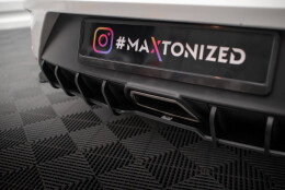 Street Pro Heckschürze Heck Ansatz Diffusor passend für Seat Ibiza Sport Coupe Mk4 SCHWARZ
