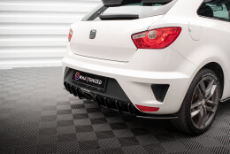 Street Pro Heckschürze Heck Ansatz Diffusor passend für Seat Ibiza Sport Coupe Mk4 SCHWARZ