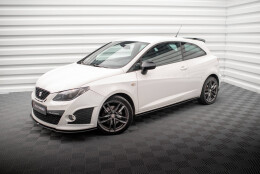 Street Pro Seitenschweller Ansatz Cup Leisten passend für Seat Ibiza Sport Coupe Mk4 rot