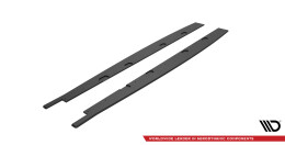 Street Pro Seitenschweller Ansatz Cup Leisten passend für Seat Ibiza Sport Coupe Mk4 rot