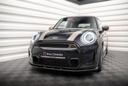 Street+ Spoilerlippe Front Ansatz V.1 passend für Mini Cooper S F56 FL schwarz Hochglanz