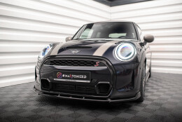 Cup Spoilerlippe Front Ansatz V.2 passend für Mini Cooper S F56 Facelift schwarz Hochglanz