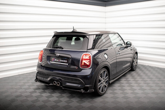 Street+ Mittlerer Diffusor Heck Ansatz passend für Mini Cooper S F56 FL schwarz Hochglanz