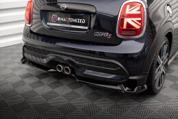 Mittlerer Cup Diffusor Heck Ansatz passend für Mini Cooper S F56 Facelift schwarz Hochglanz