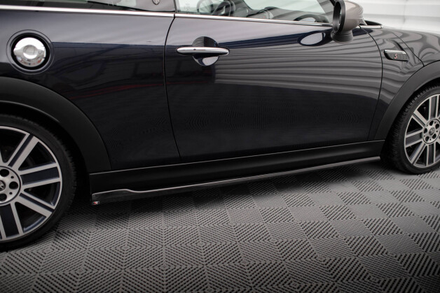Seitenschweller Ansatz Cup Leisten passend für Mini Cooper S F56 Facelift schwarz Hochglanz