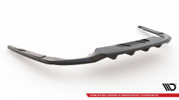 Mittlerer Cup Diffusor Heck Ansatz DTM Look passend für Skoda Octavia Sportline Mk4 schwarz Hochglanz