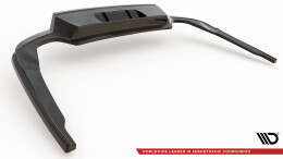 Mittlerer Cup Diffusor Heck Ansatz DTM Look passend für Skoda Octavia Sportline Mk4 schwarz Hochglanz