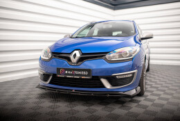 Cup Spoilerlippe Front Ansatz passend für Renault Megane GT Line Grandtour Mk3 Facelift schwarz Hochglanz