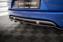 Mittlerer Cup Diffusor Heck Ansatz DTM Look passend für Renault Megane GT Line Grandtour Mk3 Facelift schwarz Hochglanz