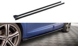 Seitenschweller Ansatz Cup Leisten passend für Renault Megane GT Line Grandtour Mk3 Facelift schwarz Hochglanz