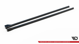 Seitenschweller Ansatz Cup Leisten passend für Renault Megane GT Line Grandtour Mk3 Facelift schwarz Hochglanz