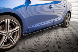 Street+ Seitenschweller Leisten passend für Renault Megane GT Line Grandtour Mk3 FL schwarz Hochglanz