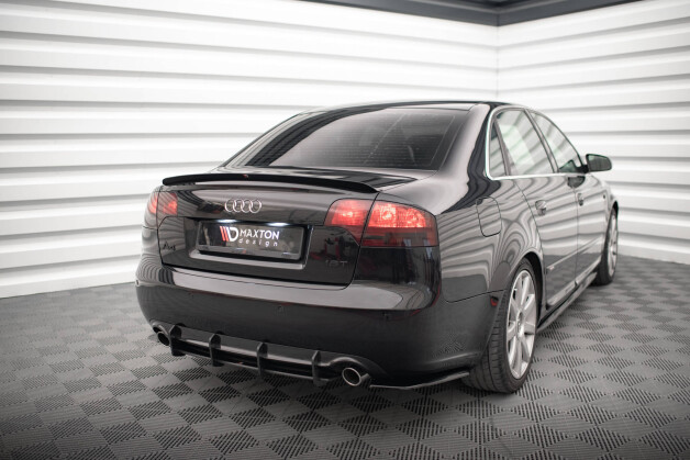 Heck Spoiler Aufsatz Abrisskante passend für Audi A4 Limousine S-Line B7 schwarz Hochglanz