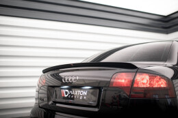 Heck Spoiler Aufsatz Abrisskante für Audi A4 Limousine S-Line B7 schwarz Hochglanz