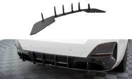 Street Pro Heckschürze Heck Ansatz Diffusor passend für BMW i4 M-Paket G26 schwarz-rot