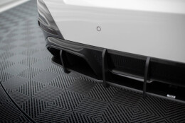 Street Pro Heckschürze Heck Ansatz Diffusor passend für BMW i4 M-Paket G26 schwarz-rot