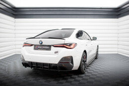 Street Pro Heckschürze Heck Ansatz Diffusor für BMW i4 M-Paket G26 ROT