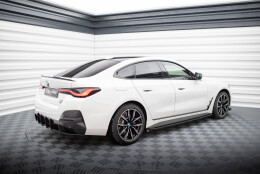 Seitenschweller Ansatz Cup Leisten für V.1 für BMW i4 M-Paket G26 schwarz Hochglanz