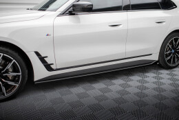 Seitenschweller Ansatz Cup Leisten V.1 passend für BMW i4 M-Paket G26 schwarz Hochglanz