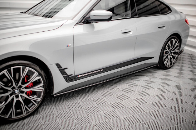 Street+ Seitenschweller Leisten V.2 passend für BMW i4 M-Paket G26 schwarz Hochglanz