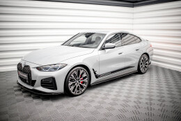 Seitenschweller Ansatz Cup Leisten V.2 passend für BMW i4 M-Paket G26 schwarz Hochglanz