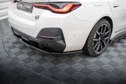 Mittlerer Cup Diffusor Heck Ansatz V.1 passend für BMW i4 M-Paket G26 schwarz Hochglanz