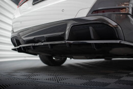 Mittlerer Cup Diffusor Heck Ansatz V.1 passend für BMW i4 M-Paket G26 schwarz Hochglanz