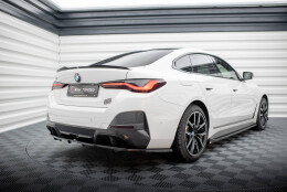 Mittlerer Cup Diffusor Heck Ansatz V.1 passend für BMW i4 M-Paket G26 schwarz Hochglanz